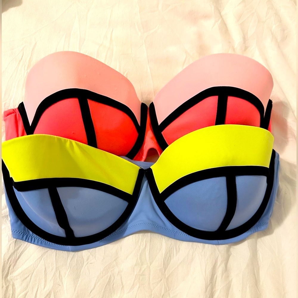 PINK Victoria secret strapless bathing suit tops